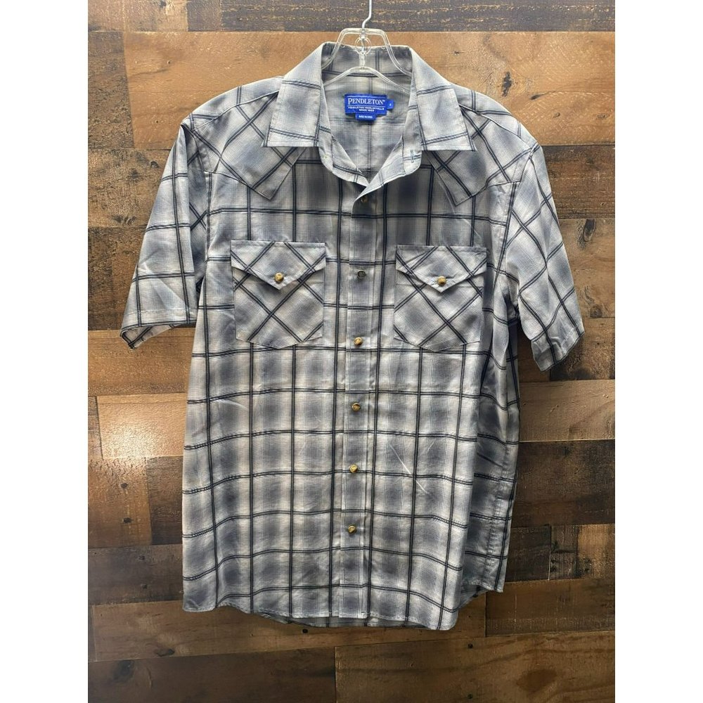 Pendleton Men's Short Sleeve Pearl‎ Snap Size Small *see description*